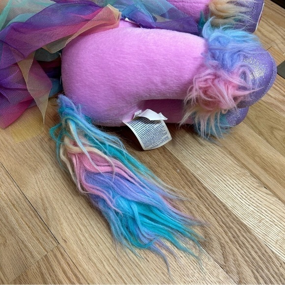 Build a Bear Rainbow Unicorn Plush W/ Sparkle Tulle Dress Stuffed Animal Purple - Picture 7 of 10